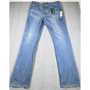 Trukfit Jeans Men's 38x34 Slim Straight Blue Med Wash Denim Cotton New With Tags